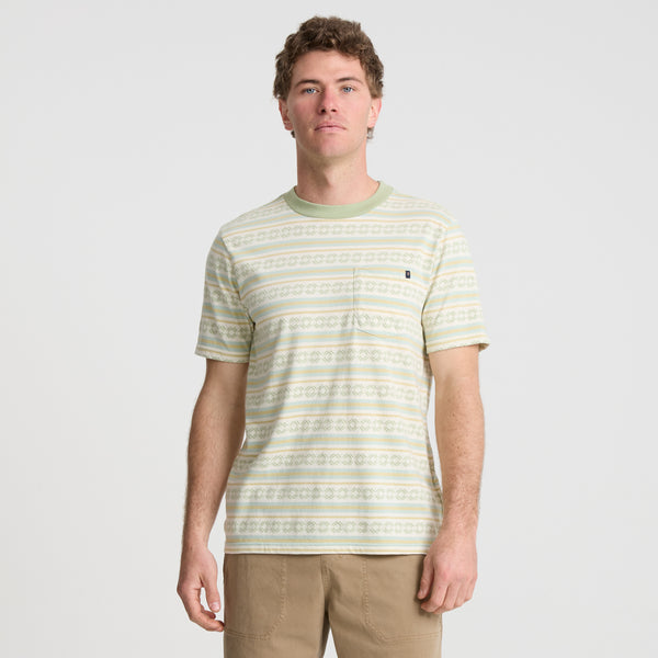 Roark Journey Jacquard Short Sleeve Tee In Seafoam
