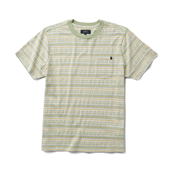 roark Journey Jacquard Short Sleeve Tee in Seafoam