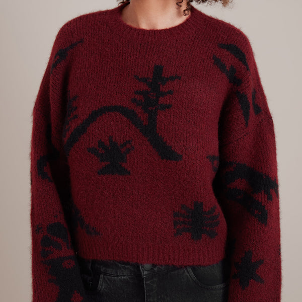 Roark Kos Sweater In Sangria