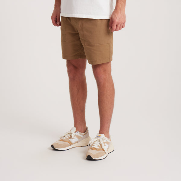 Roark Layover Utility Ripstop Shorts In Dark Khaki