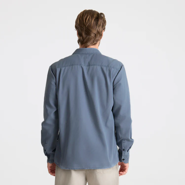 Roark Made To Fade Button Up Shirt In Washed Slate