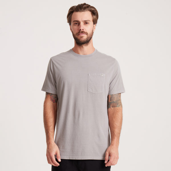 Roark Made To Fade Short Sleeve Tee In Washed Grey