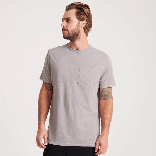 Roark Made To Fade Short Sleeve Tee In Washed Grey