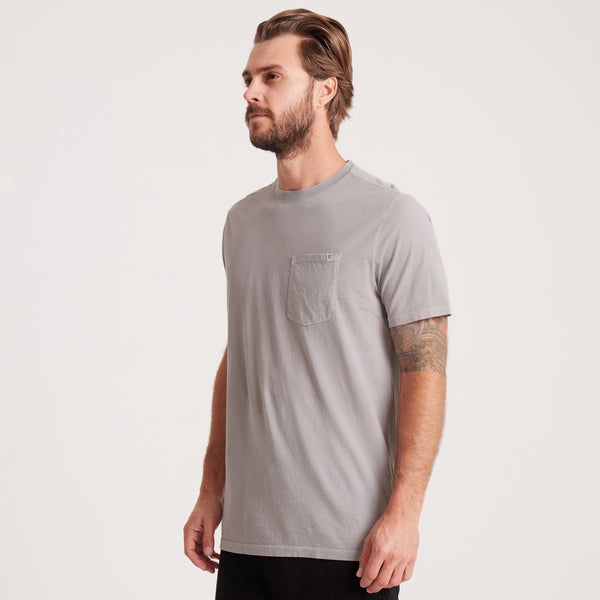 Roark Made To Fade Short Sleeve Tee In Washed Grey