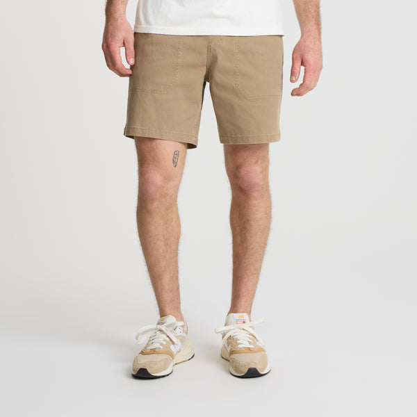 Roark Made To Fade Shorts In Washed Khaki