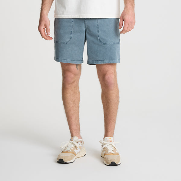 Roark Made To Fade Shorts In Washed Navy