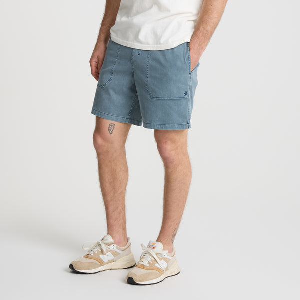 Roark Made To Fade Shorts In Washed Navy