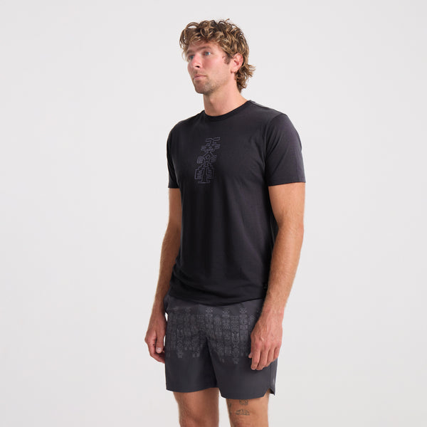 Roark Mathis Active Short Sleeve Tee In Charcoal
