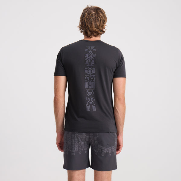 Roark Mathis Active Short Sleeve Tee In Charcoal