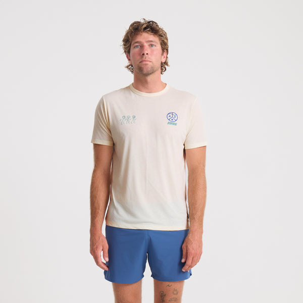 Roark Mathis Active Short Sleeve Tee In Unbleached