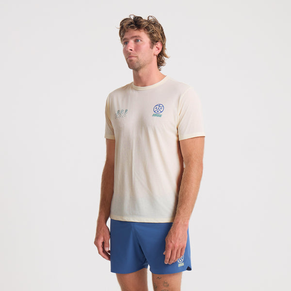 Roark Mathis Active Short Sleeve Tee In Unbleached