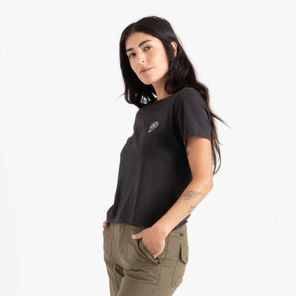 Roark Moto Everyday Premium Tee In Faded Black