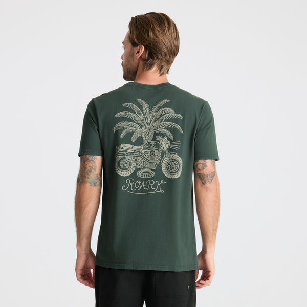 Roark Moto Premium Tee In Dark Forest