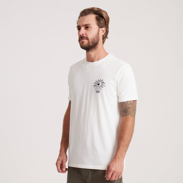 Roark Moto Premium Tee In Off White