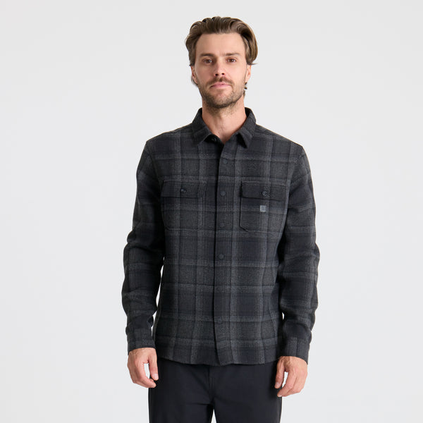 Roark Nordsman Cotton Flannel In Dark Burgundy