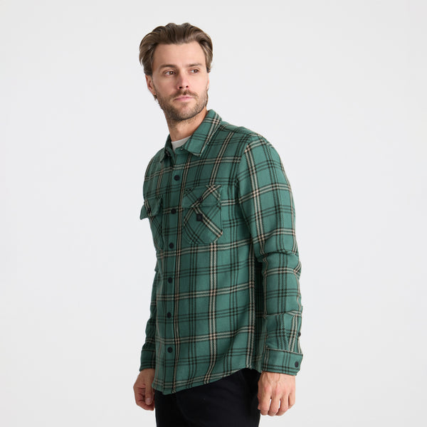Roark Nordsman Cotton Flannel In Slate Green