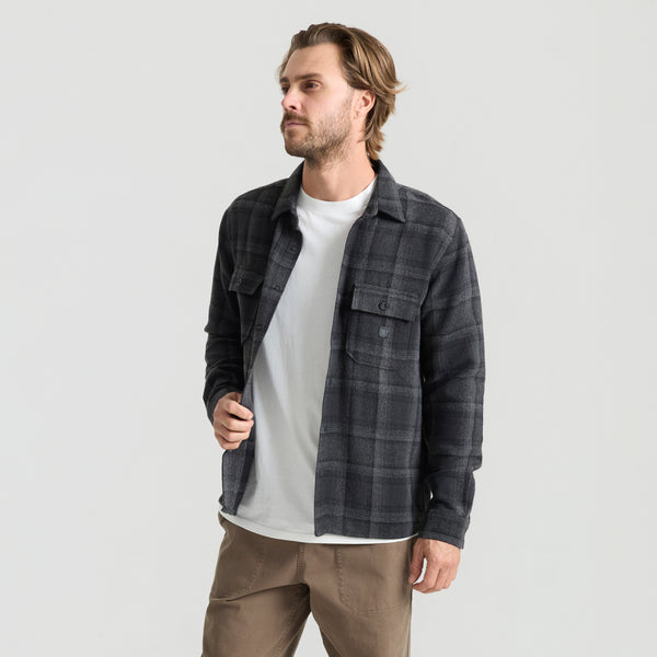 Roark Nordsman Flannel In Black Heather