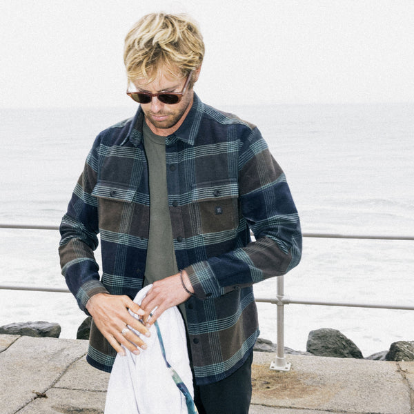 Roark Nordsman Flannel In Deep Navy