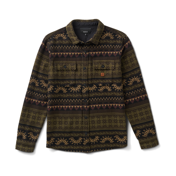 roark Nordsman Jacquard Flannel in Dark Military