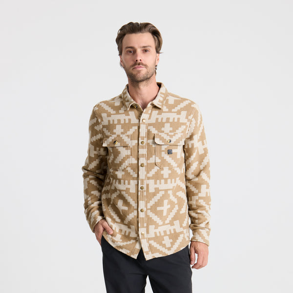 Roark Nordsman Jacquard Flannel In Light Khaki