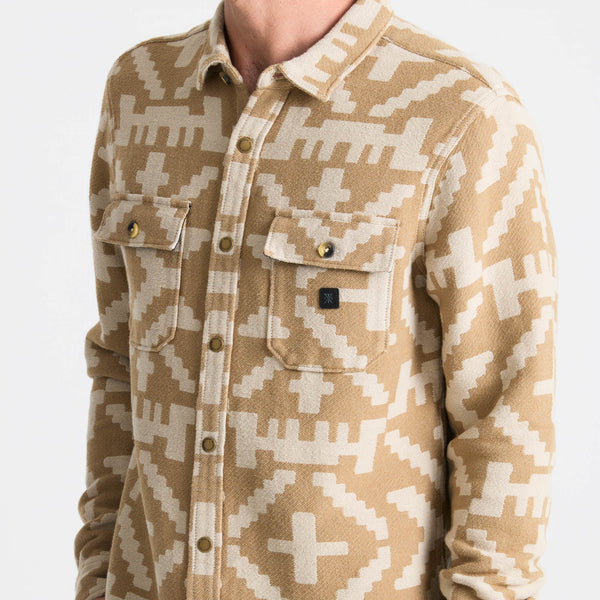Roark Nordsman Jacquard Flannel In Light Khaki