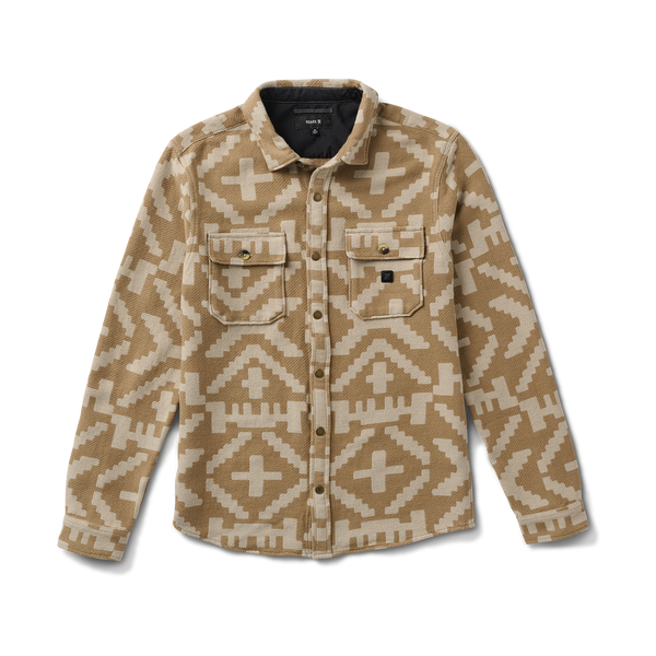 roark Nordsman Jacquard Flannel in Light Khaki