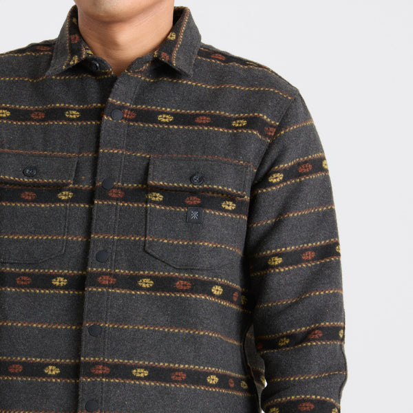Roark Nordsman Long Sleeve Flannel In Onyx