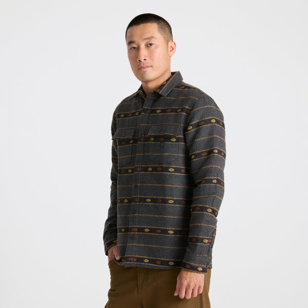 Roark Nordsman Long Sleeve Flannel In Onyx