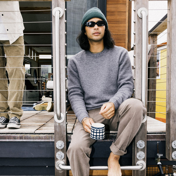 Roark Nordsman Wool Sweater In Charcoal