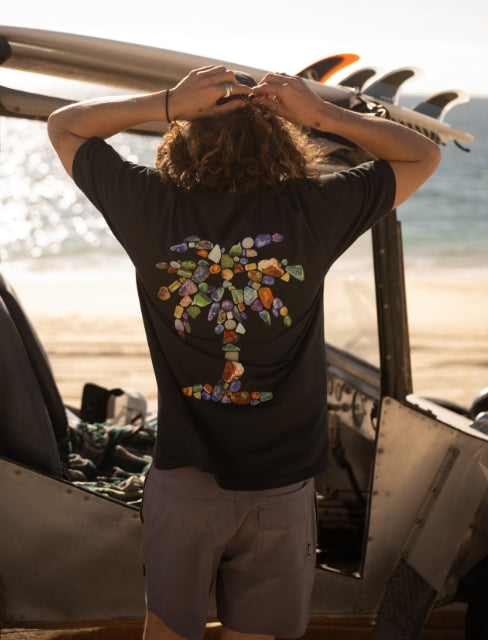 Roark Opal Palm Premium Tee In Black