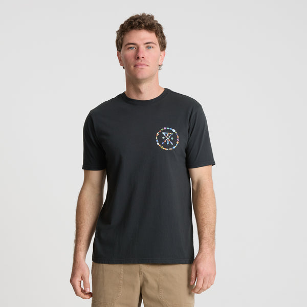 Roark Opal Palm Premium Tee In Black