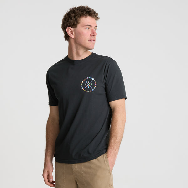 Roark Opal Palm Premium Tee In Black
