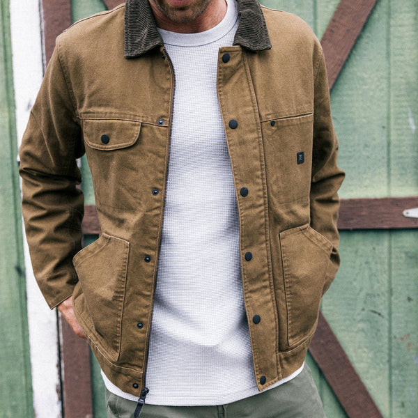 Roark Open Roads Waxed Canvas Jacket In Otter