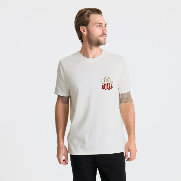 Roark Palm Snake Premium Tee In Off White