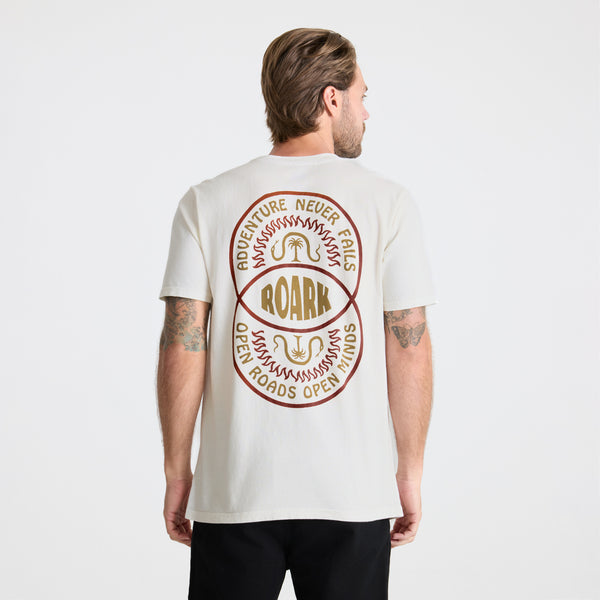 Roark Palm Snake Premium Tee In Off White
