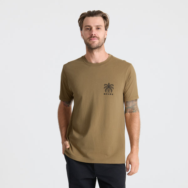 Roark Palma Chilena Premium Tee In Khaki