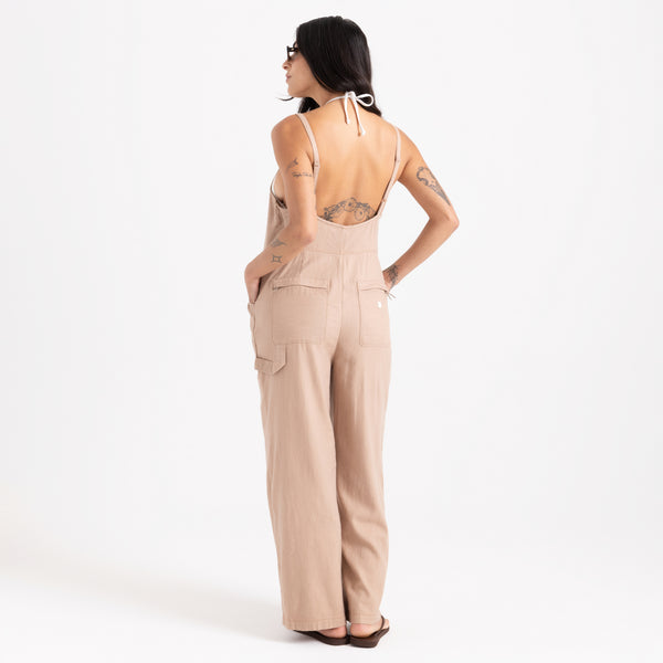 Roark Paseo Overall Jumpsuit In Mushroom