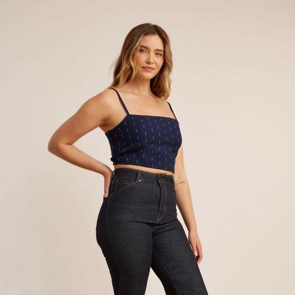 roark PIC Cami Tank Top - Dark Navy | Roark