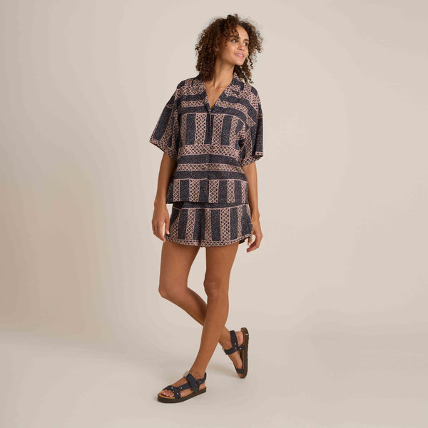 Roark Riviera Button Up Shirt In Dark Navy