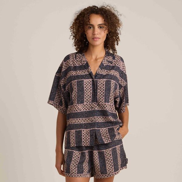 roark Riviera Button Up Shirt in Dark Navy