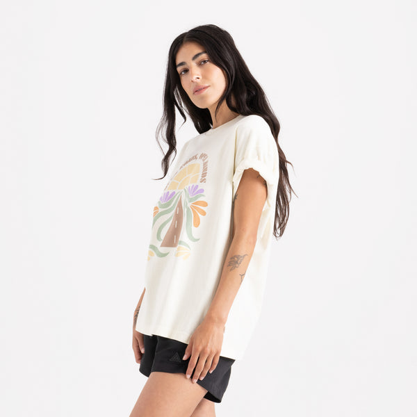 Roark Road Rise Oversized Premium Tee In Eggshell