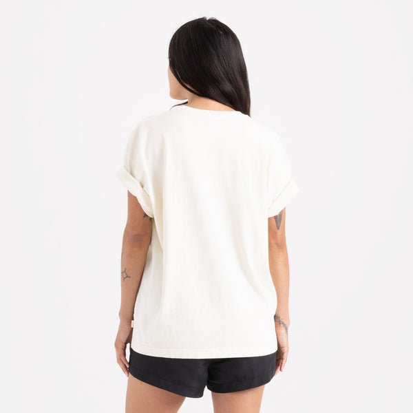 Roark Road Rise Oversized Premium Tee In Eggshell