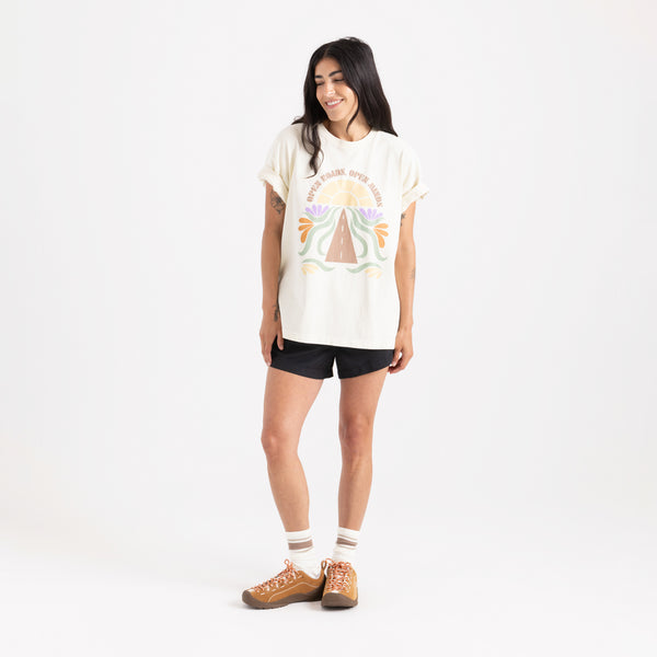 roark Road Rise Oversized Premium Tee in Eggshell