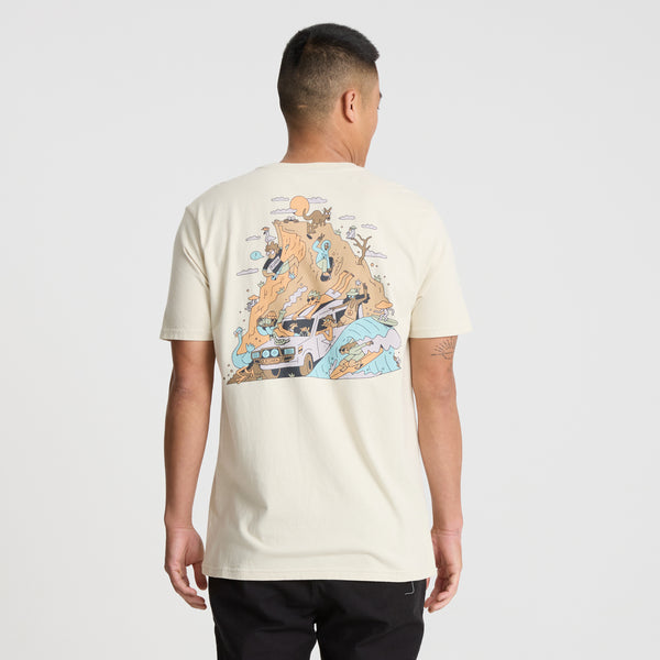 Roark Road Trip Club Premium Tee In Ivory