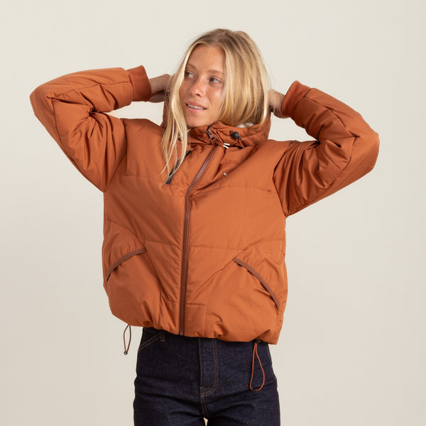 roark Roark Warm Puffer Jacket in Orange