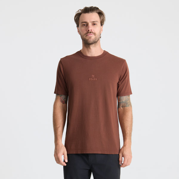 Roark Safecamp Embroidery Premium Tee In Red Clay