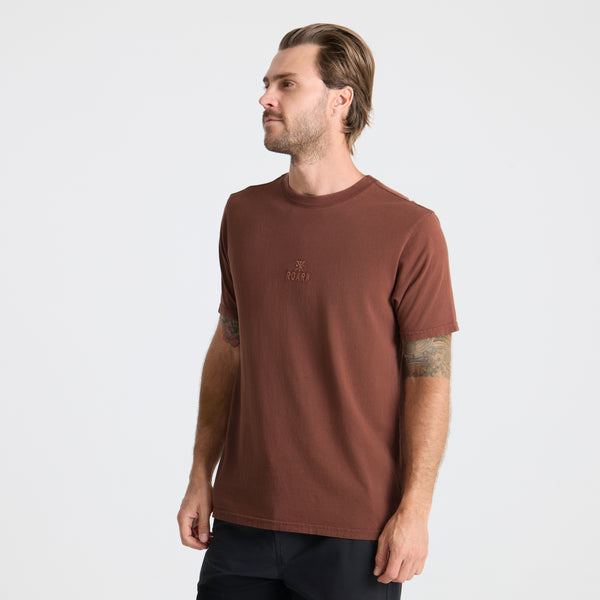 Roark Safecamp Embroidery Premium Tee In Red Clay