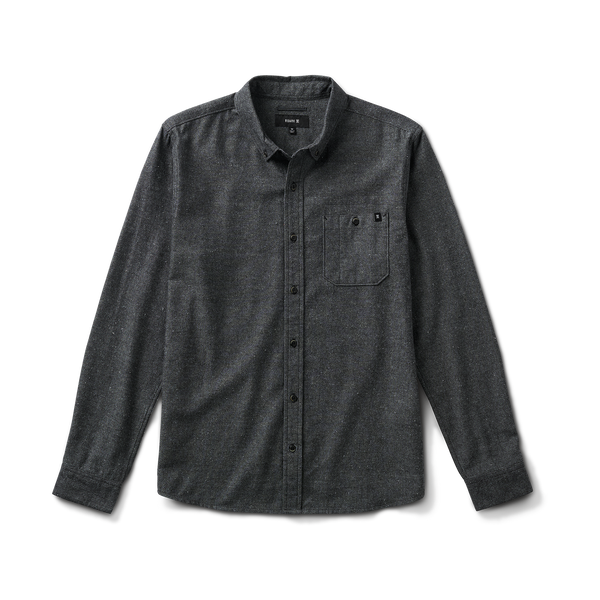 roark Scholar Chambray Button Up Shirt in Black
