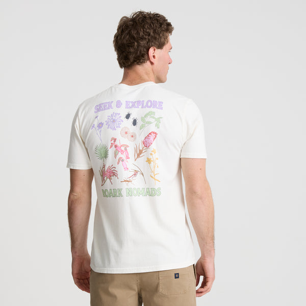 Roark Seek & Explore Premium Tee In Off White