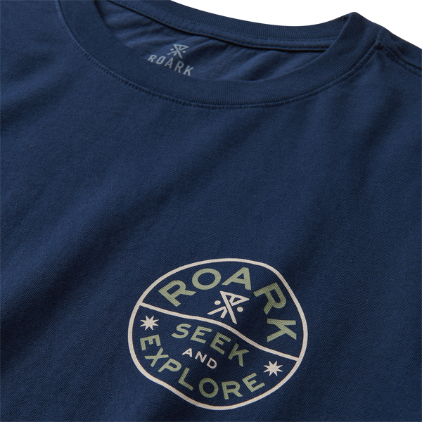 Roark Seek & Explore Signet Premium Tee In Navy